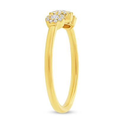 14k Yellow Gold Diamond Lady's Ring - 0.26ct