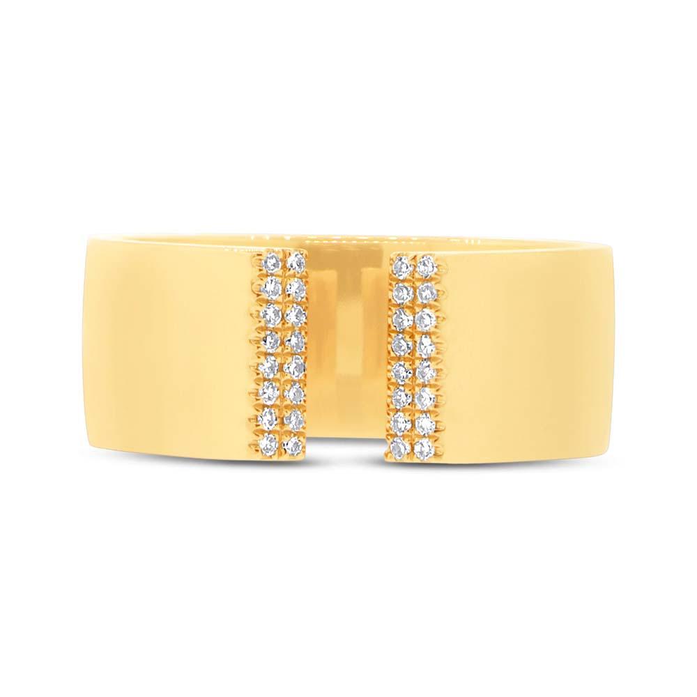 14k Yellow Gold Diamond Lady's Ring - 0.10ct