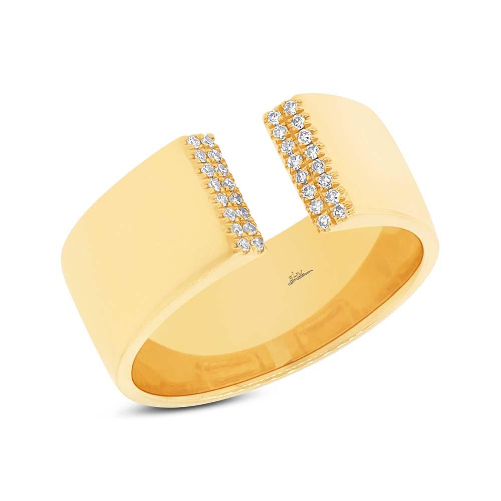 14k Yellow Gold Diamond Lady's Ring - 0.10ct