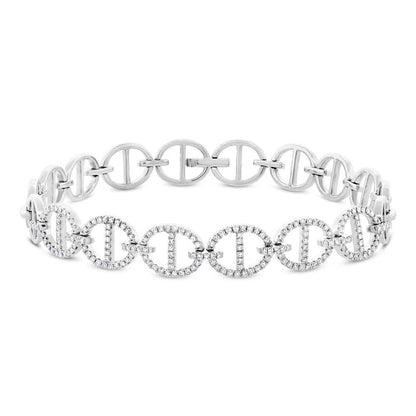 14k White Gold Diamond Lady's Bracelet - 0.57ct