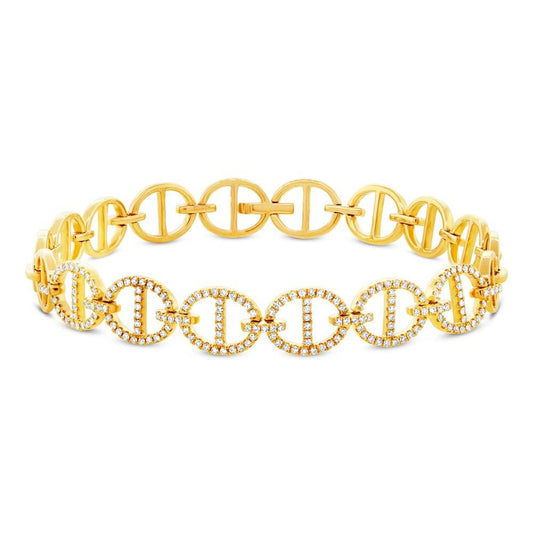 14k Yellow Gold Diamond Lady's Bracelet - 0.57ct