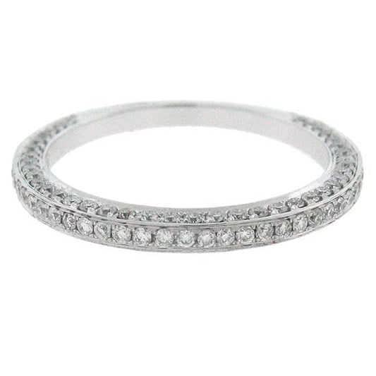 18k White Gold Diamond Lady's Band Size 7 - 0.60ct