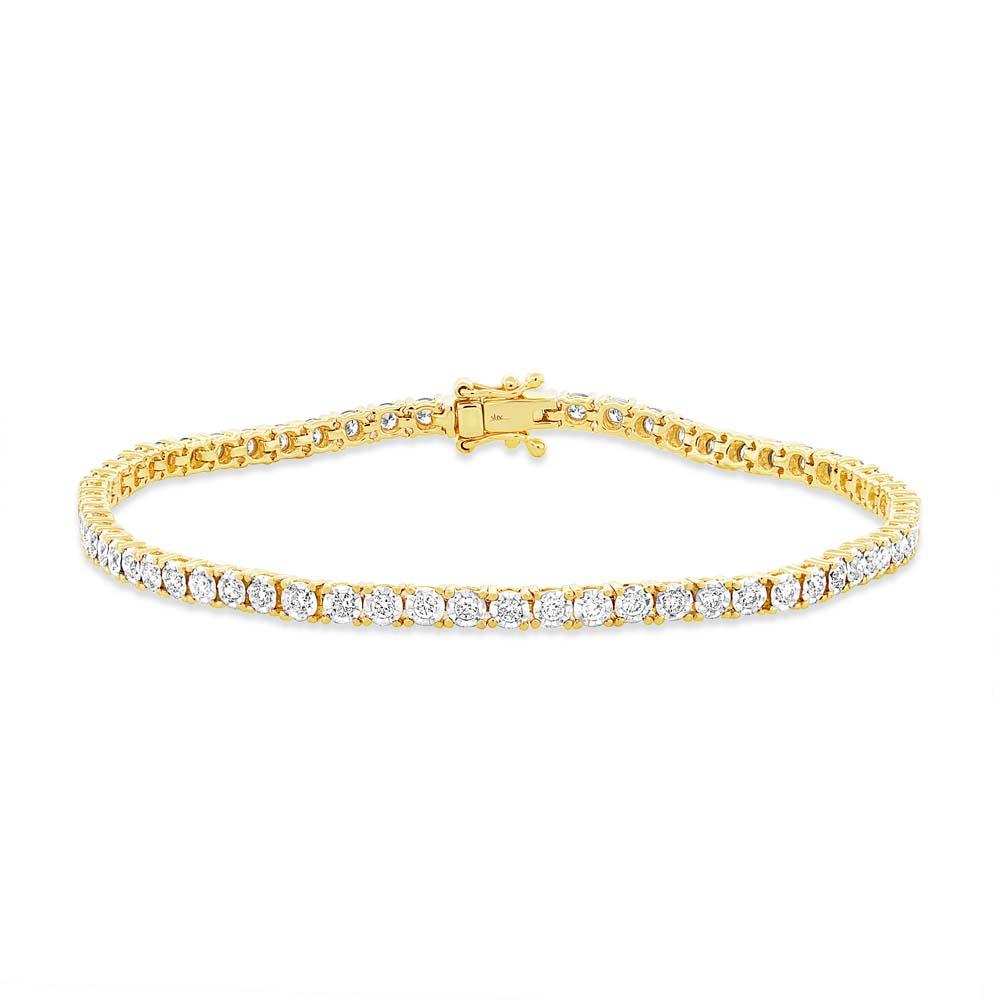 14k Yellow Gold Diamond Lady's Bracelet - 1.00ct