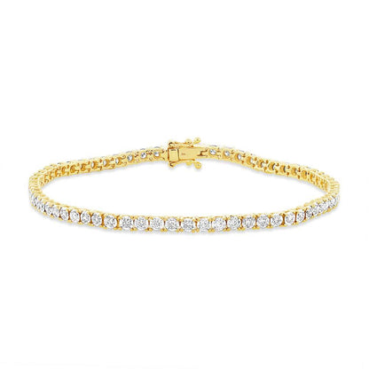 14k Yellow Gold Diamond Lady's Bracelet - 1.00ct