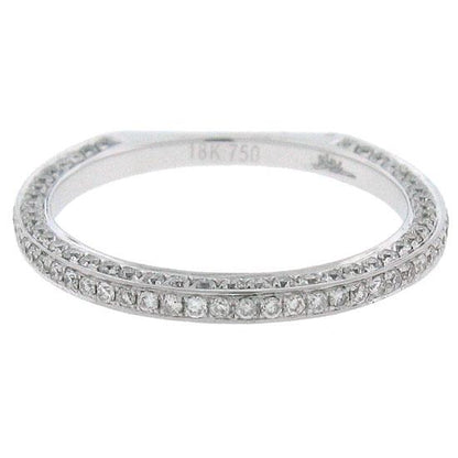 18k White Gold Diamond Lady's Band Size 6.5 - 0.70ct