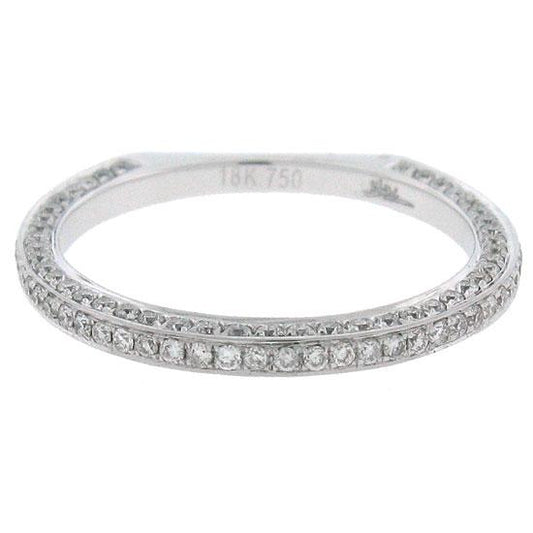 18k White Gold Diamond Lady's Band Size 6.5 - 0.70ct