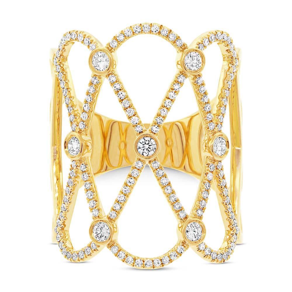 14k Yellow Gold Diamond Lady's Ring - 0.57ct