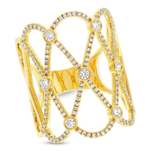 14k Yellow Gold Diamond Lady's Ring - 0.57ct