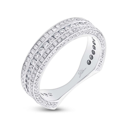 18k White Gold Diamond Lady's Band Size 7 - 1.40ct