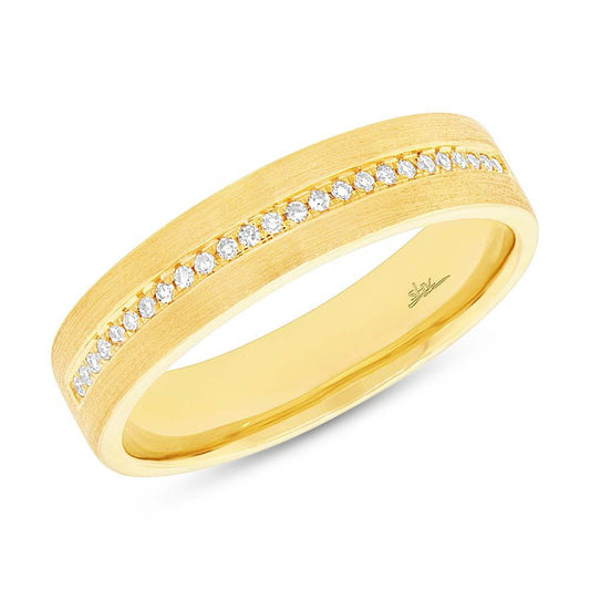 14k Yellow Gold Diamond Lady's Band - 0.08ct