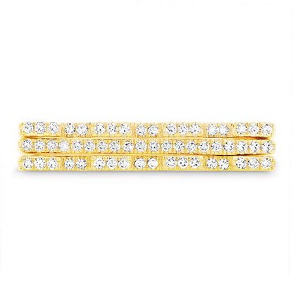 14k Yellow Gold Diamond Puzzle Ring 2-pc - 0.22ct