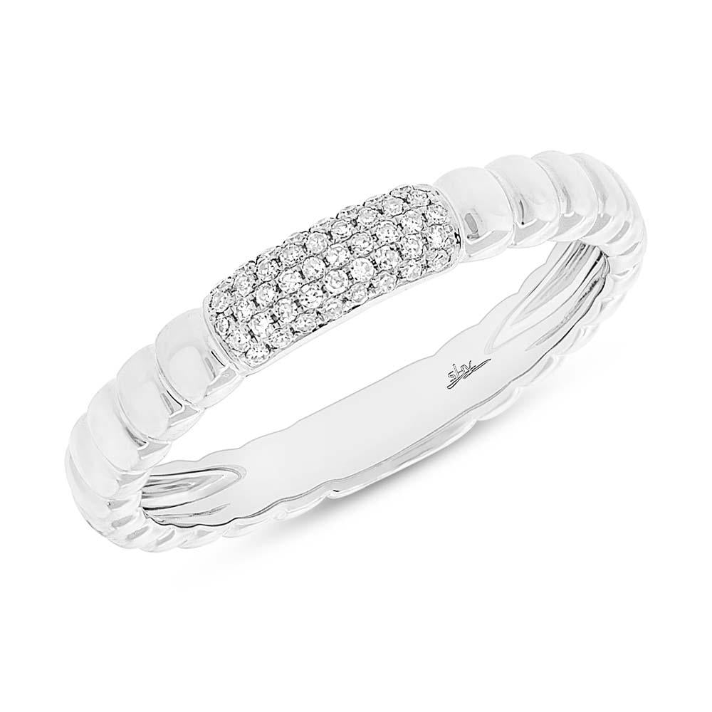 14k White Gold Diamond Lady's Ring - 0.10ct