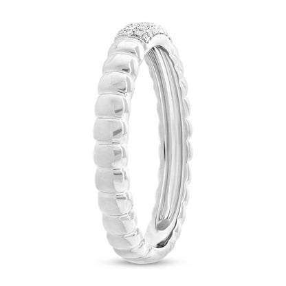 14k White Gold Diamond Lady's Ring - 0.10ct
