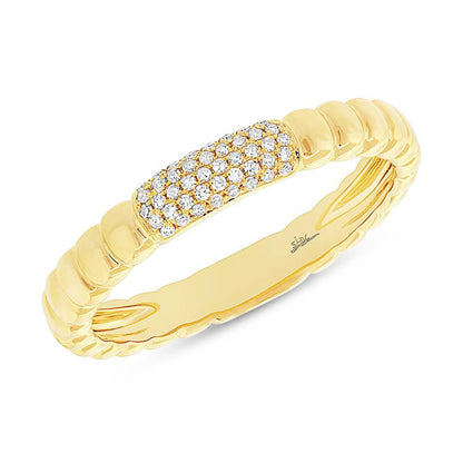 14k Yellow Gold Diamond Lady's Ring - 0.10ct