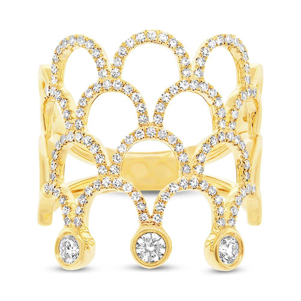 14k Yellow Gold Diamond Lady's Ring - 0.61ct