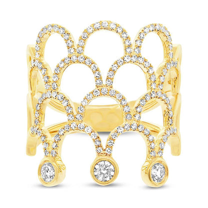 14k Yellow Gold Diamond Lady's Ring - 0.61ct