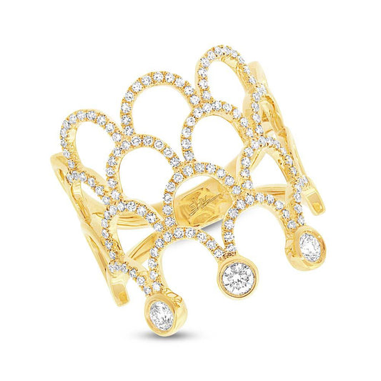 14k Yellow Gold Diamond Lady's Ring - 0.61ct