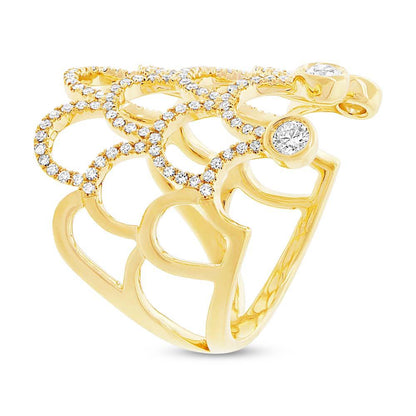 14k Yellow Gold Diamond Lady's Ring - 0.61ct