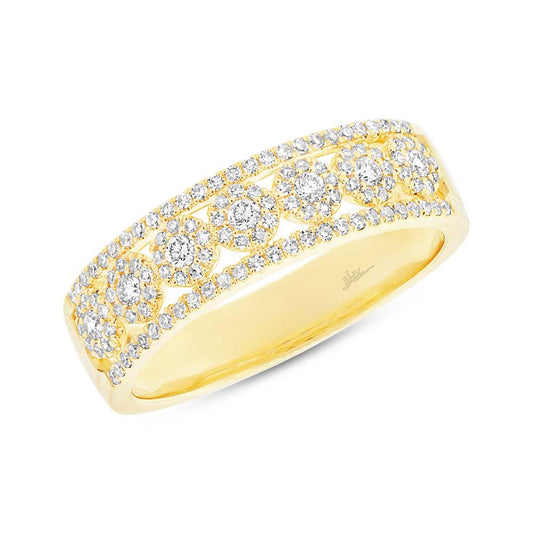 14k Yellow Gold Diamond Lady's Band