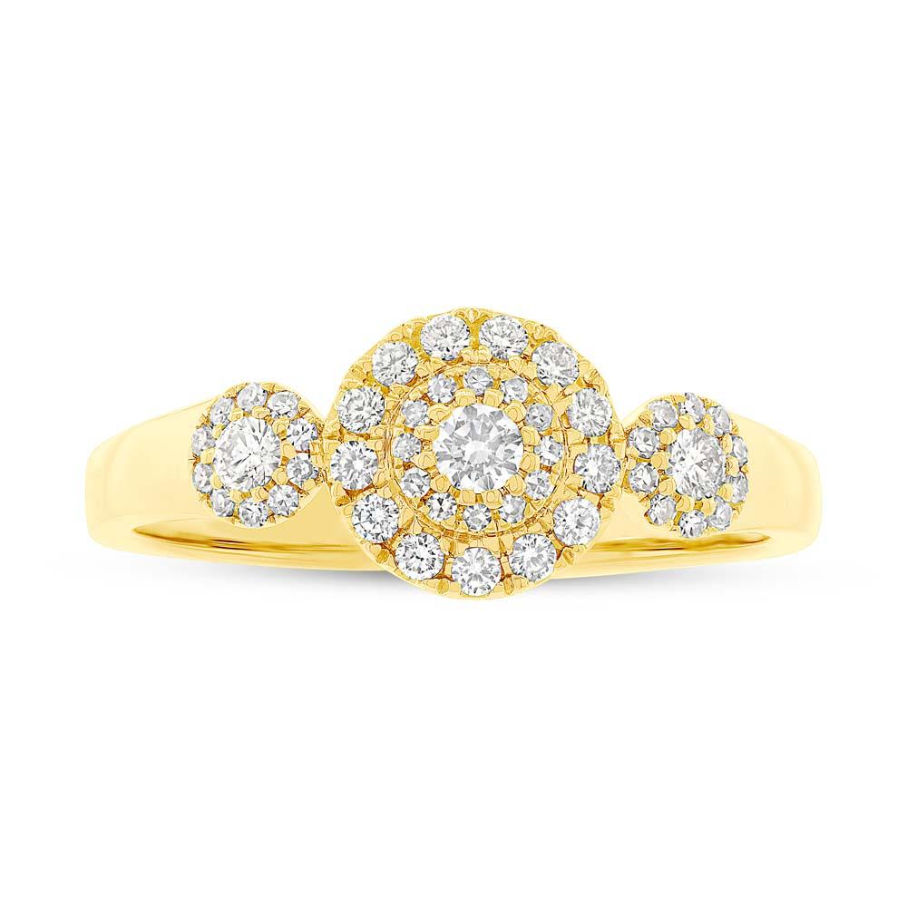 14k Yellow Gold Diamond Lady's Ring - 0.36ct