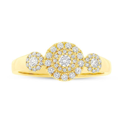 14k Yellow Gold Diamond Lady's Ring - 0.36ct