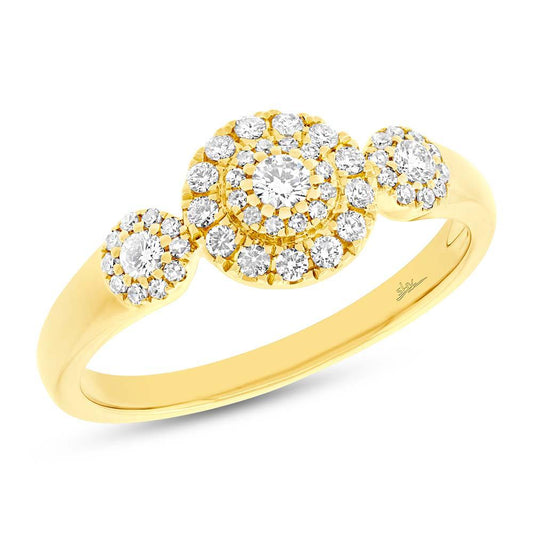 14k Yellow Gold Diamond Lady's Ring - 0.36ct