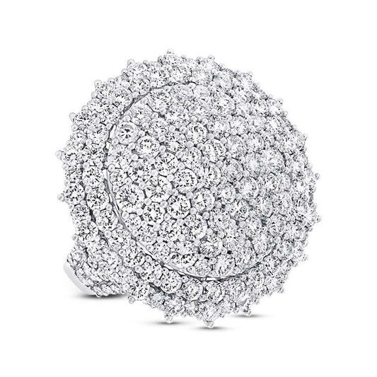 18k White Gold Diamond Pave Lady's Ring - 5.10ct