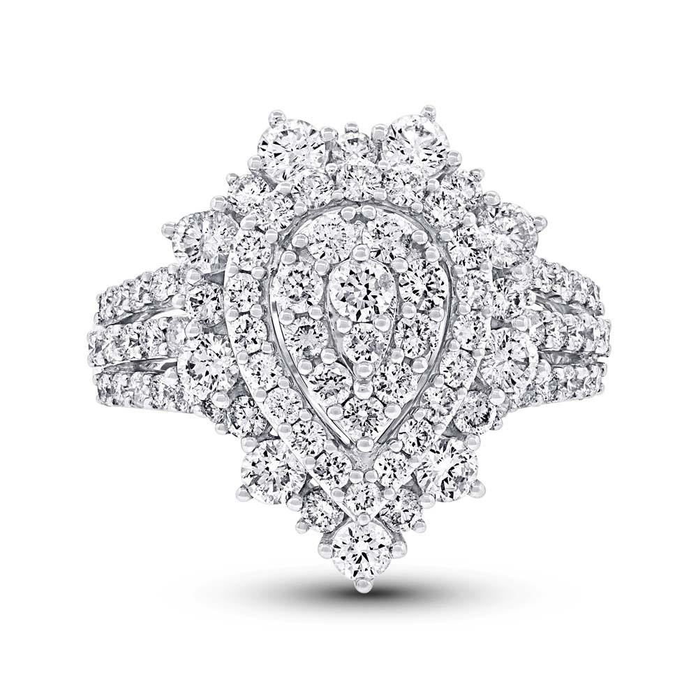 18k White Gold Diamond Lady's Ring - 1.90ct