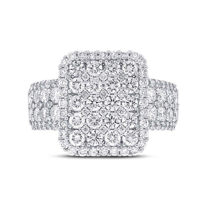18k White Gold Diamond Pave Lady's Ring - 2.00ct