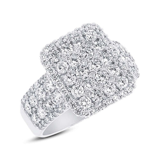 18k White Gold Diamond Pave Lady's Ring - 2.00ct