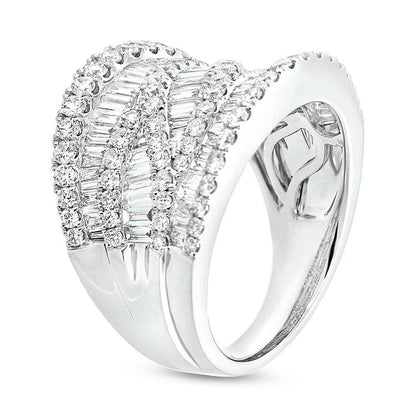18k White Gold Diamond Baguette Lady's Ring - 2.24ct