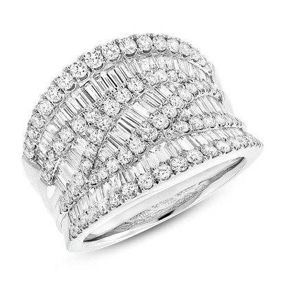 18k White Gold Diamond Baguette Lady's Ring - 2.24ct