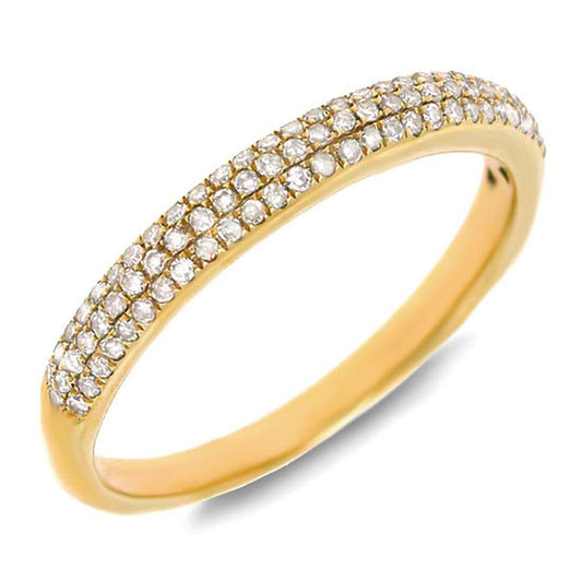 14k Yellow Gold Diamond Lady's Pave Band - 0.30ct