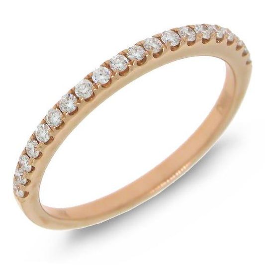 18k Rose Gold Diamond Lady's Band - 0.22ct