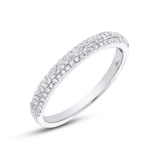 18k White Gold Diamond Lady's Pave Band - 0.30ct