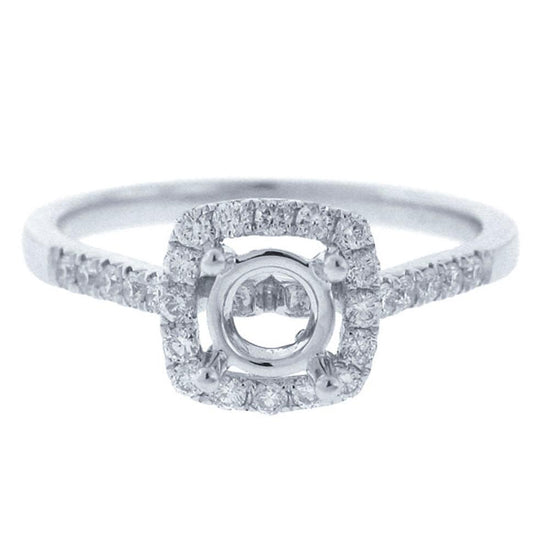 18k White Gold Diamond Semi-mount Ring - 0.30ct