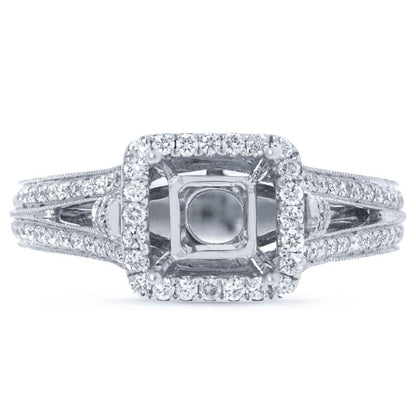 18k White Gold Diamond Semi-mount Ring - 1.00ct