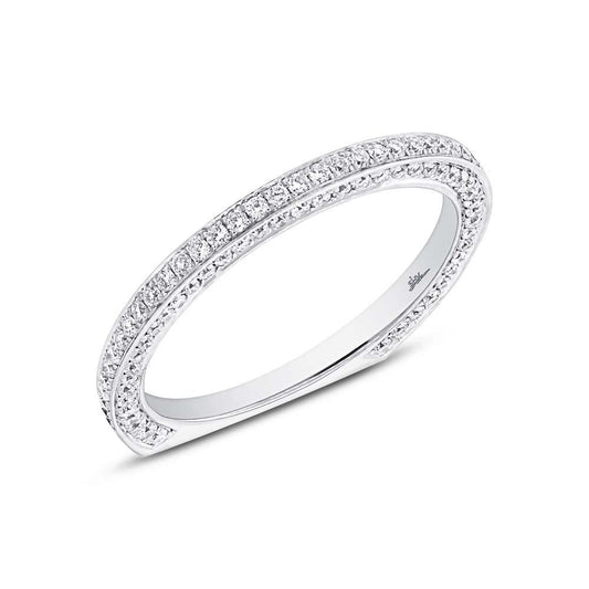 18k White Gold Diamond Lady's Band Size 7 - 0.65ct