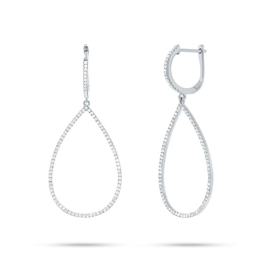 14k White Gold Diamond Earring - 0.52ct