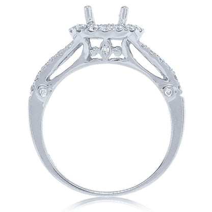 18k White Gold Diamond Semi-mount Ring - 0.50ct