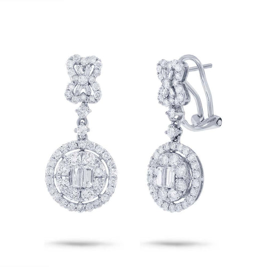 18k White Gold Diamond Earring - 2.13ct