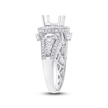 18k White Gold Diamond Semi-mount Ring - 1.65ct