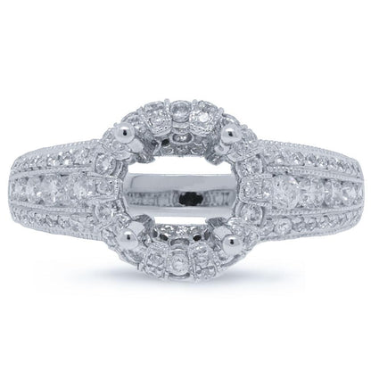 18k White Gold Diamond Semi-mount Ring - 1.25ct