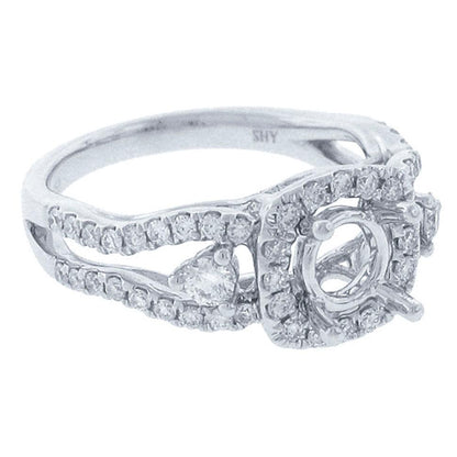 18k White Gold Diamond Semi-mount Ring - 0.70ct