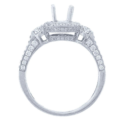 18k White Gold Diamond Semi-mount Ring - 0.80ct