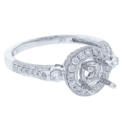 18k White Gold Diamond Semi-mount Ring - 0.80ct