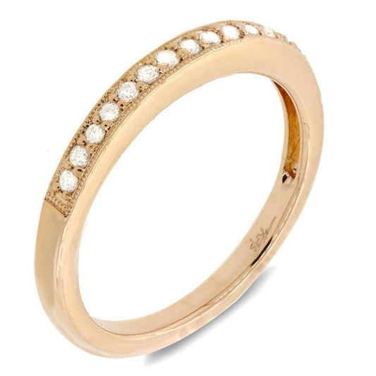 14k Yellow Gold Diamond Lady's Band - 0.20ct
