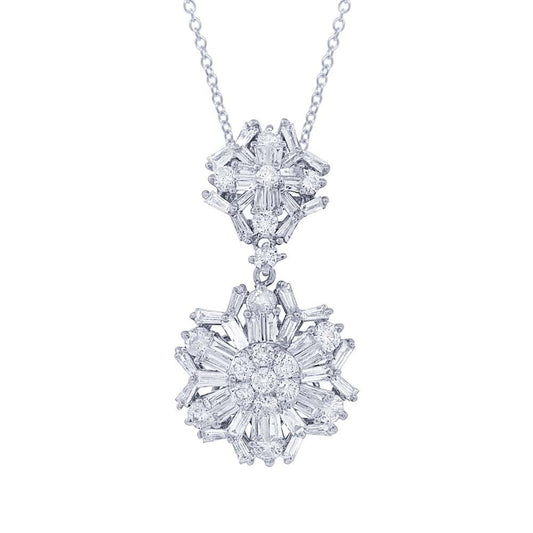 18k White Gold Diamond Pendant - 1.94ct