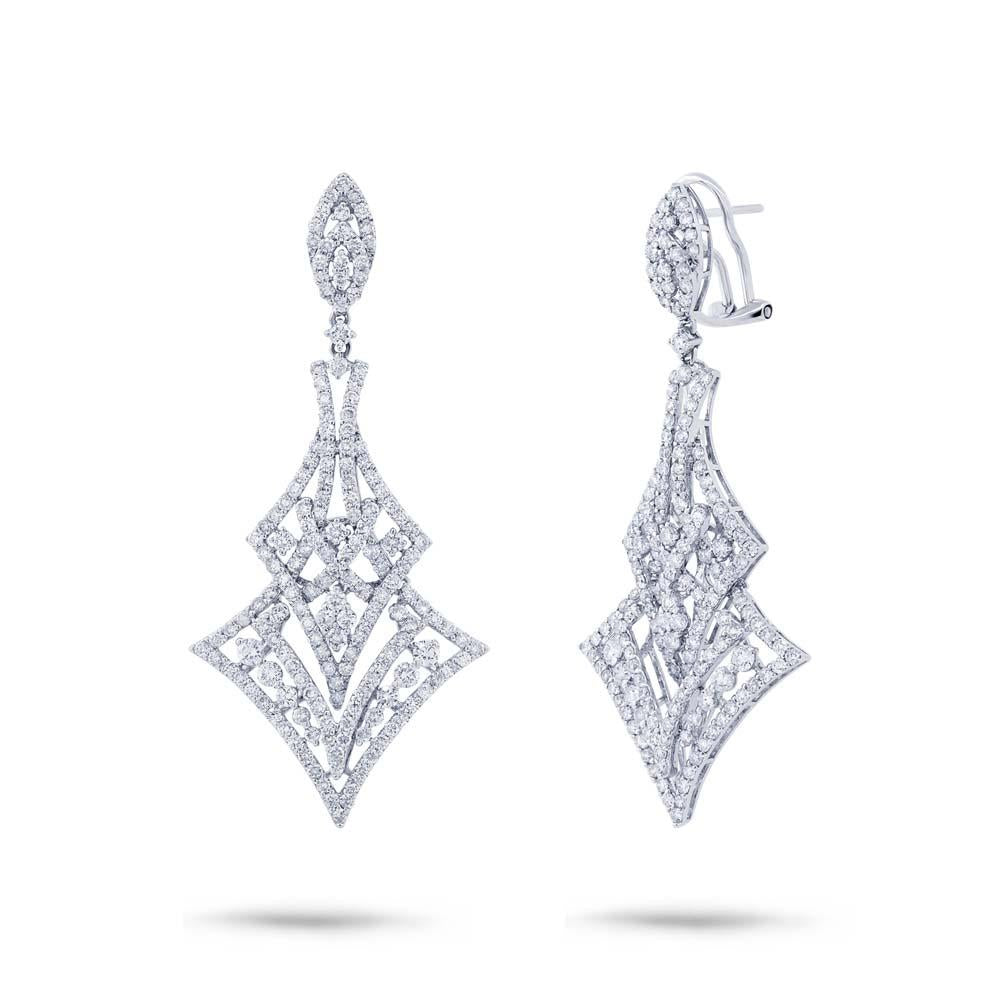 18k White Gold Diamond Earring - 4.80ct