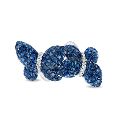 Double Butterfly Sapphire Ring V0238